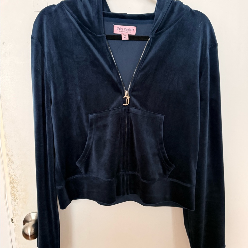 Juicy Couture Deep Blue Velour Hoodie